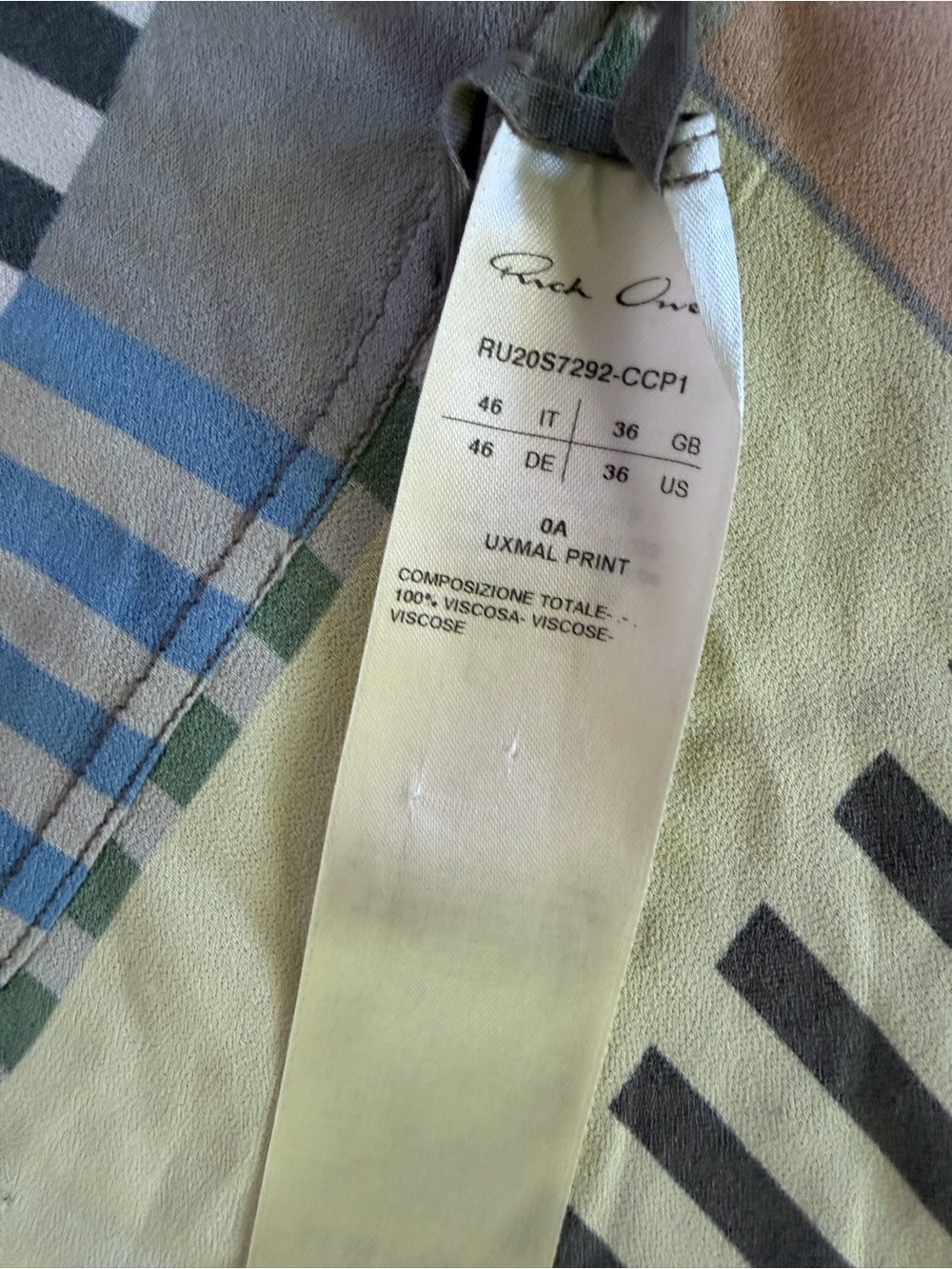 Rick Owens Multicolor Striped Short-Sleeve Button-Down Shirt - Picture 3 of 4